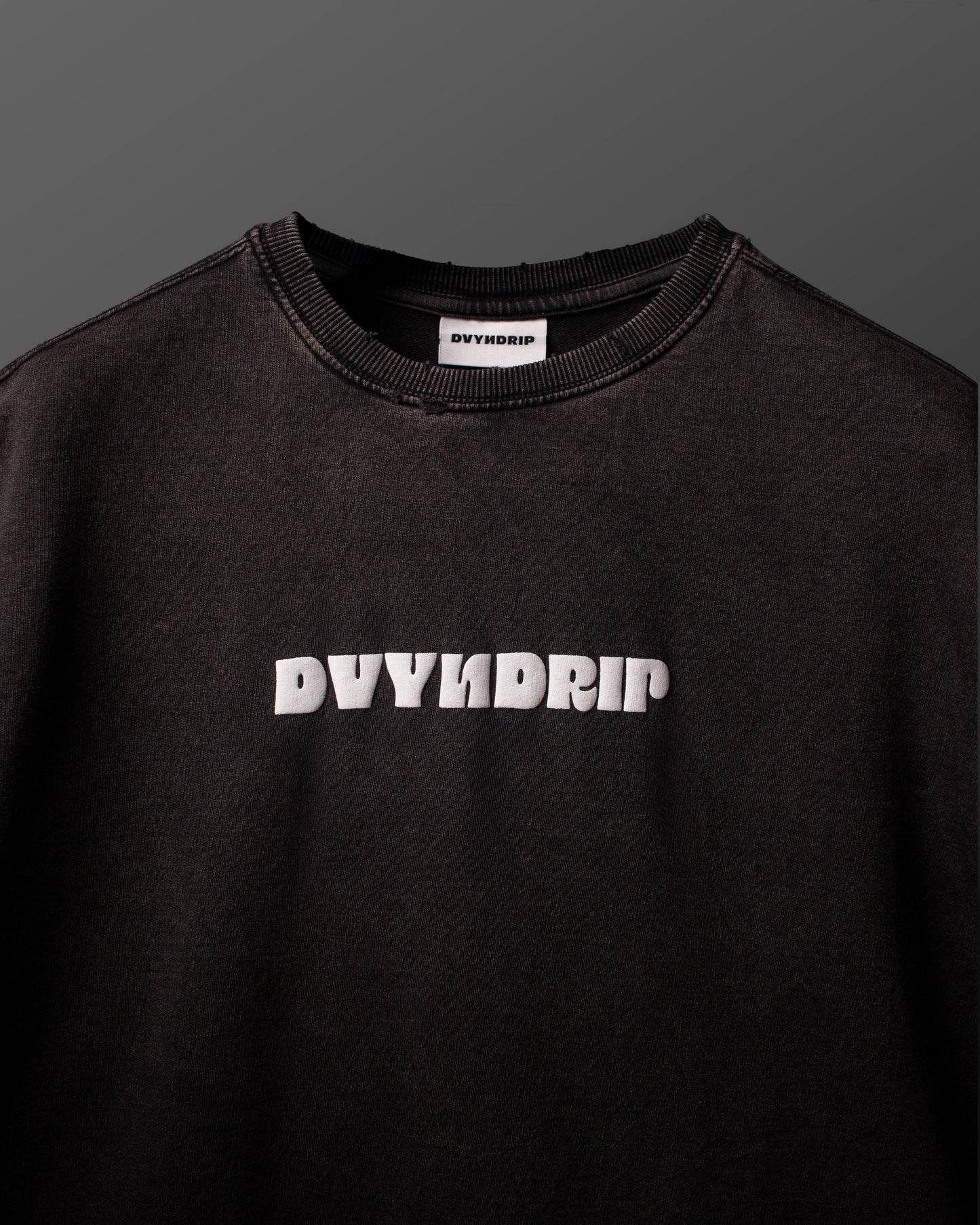 Front view of the DVYNDRIP Preserver T-shirt with minimal DVYNDRIP logo on the chest